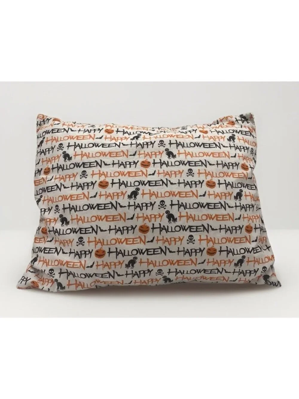 Handmade Halloween Throw Pillow Bat Black Orange Cats Goth Punk Spooky Decor